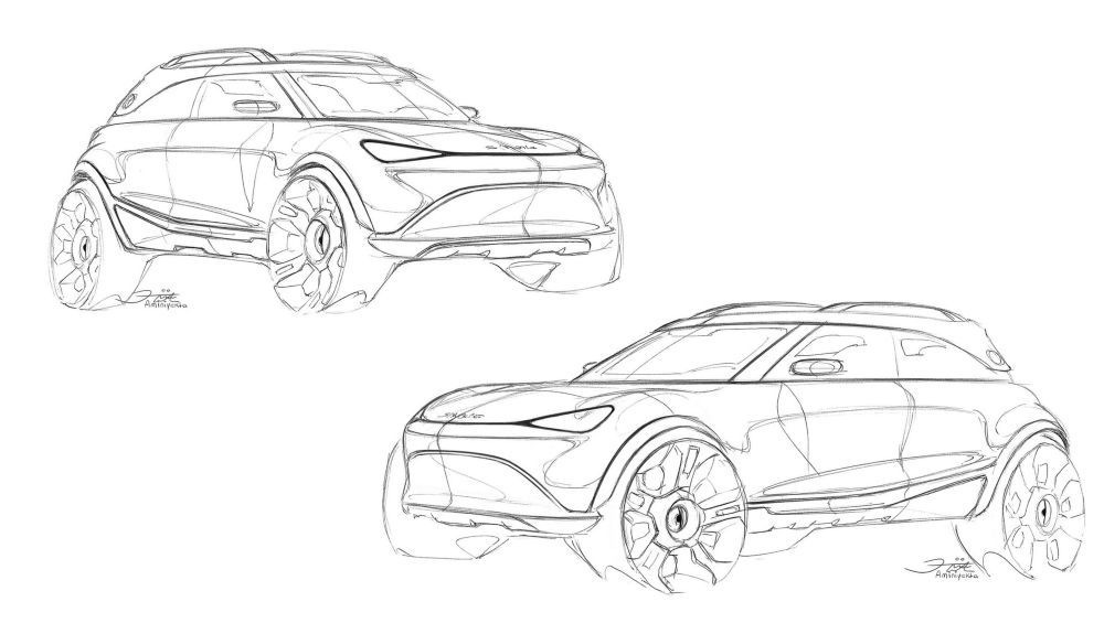 Primeros bocetos oficiales del nuevo SUV de Smart. Primeros bocetos oficiales del nuevo SUV de Smart.