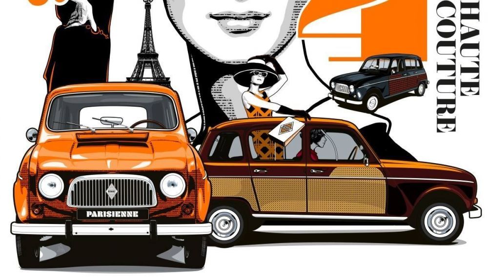 Cartel oficial del 60 Aniversario del Renault 4