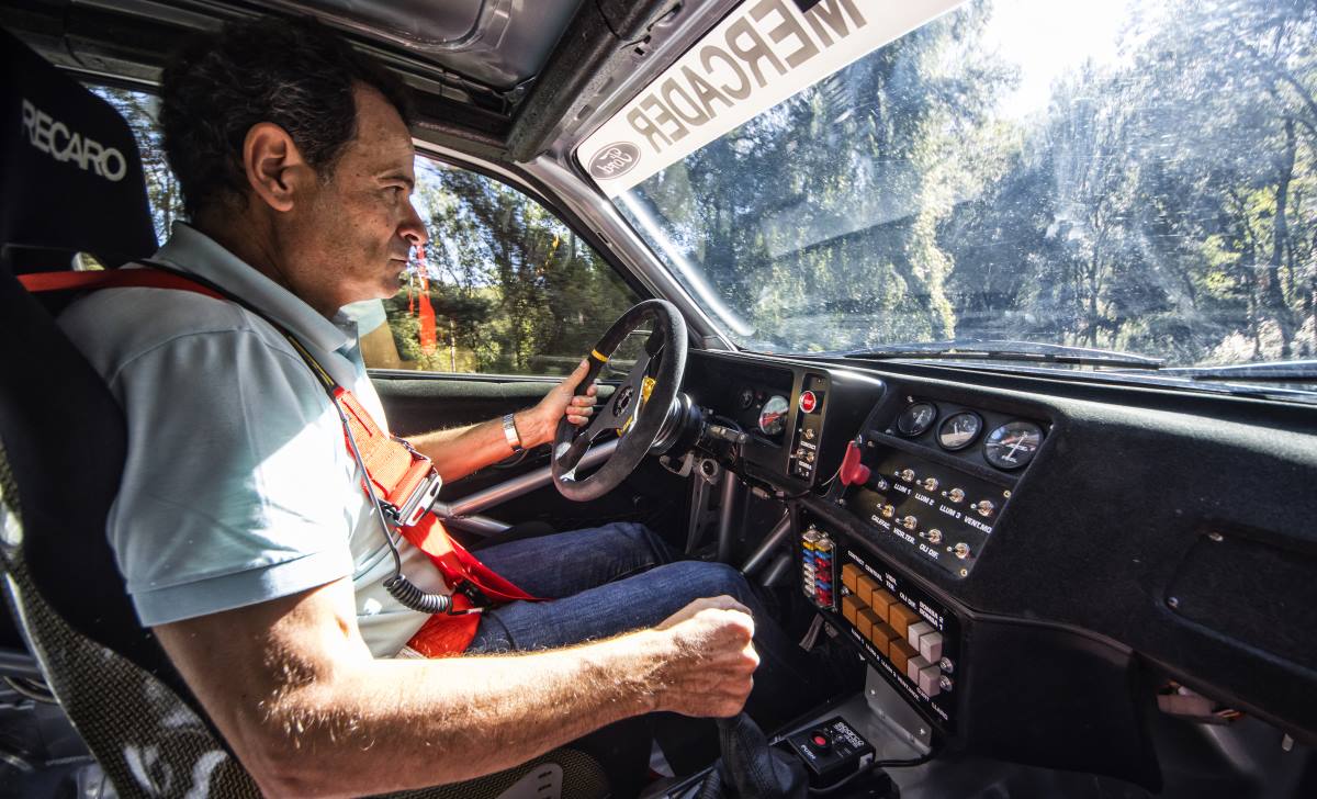 Jordi Ventura a los mandos del Ford Sierra RS Cosworth Grupo A