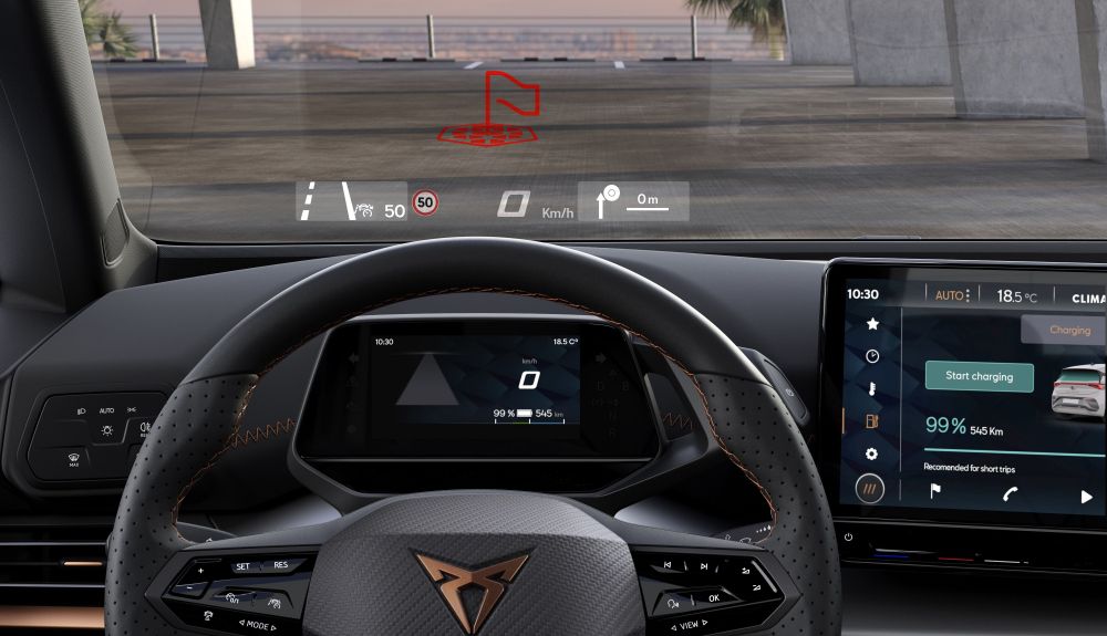 Cupra Born Head up display