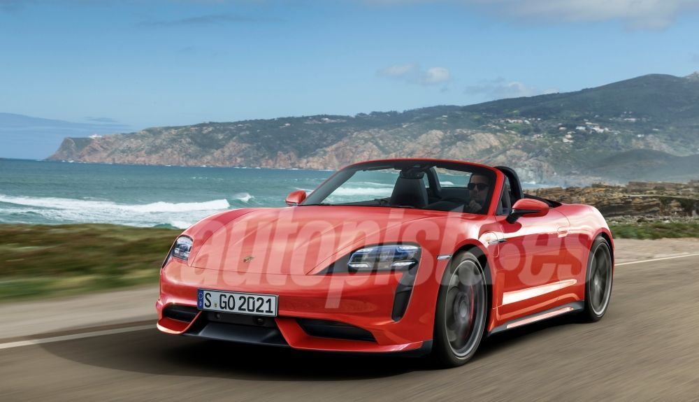 Así será el Porsche e-Boxster. Ilustración: Schulte. Así será el Porsche e-Boxster. Ilustración: Schulte.