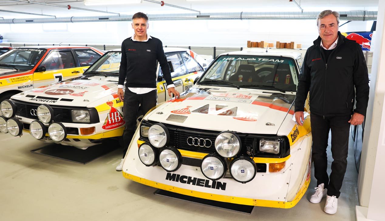 Los nuevos pilotos y copilotos de Audi en el Dakar visitan las instalaciones de Audi Sport.