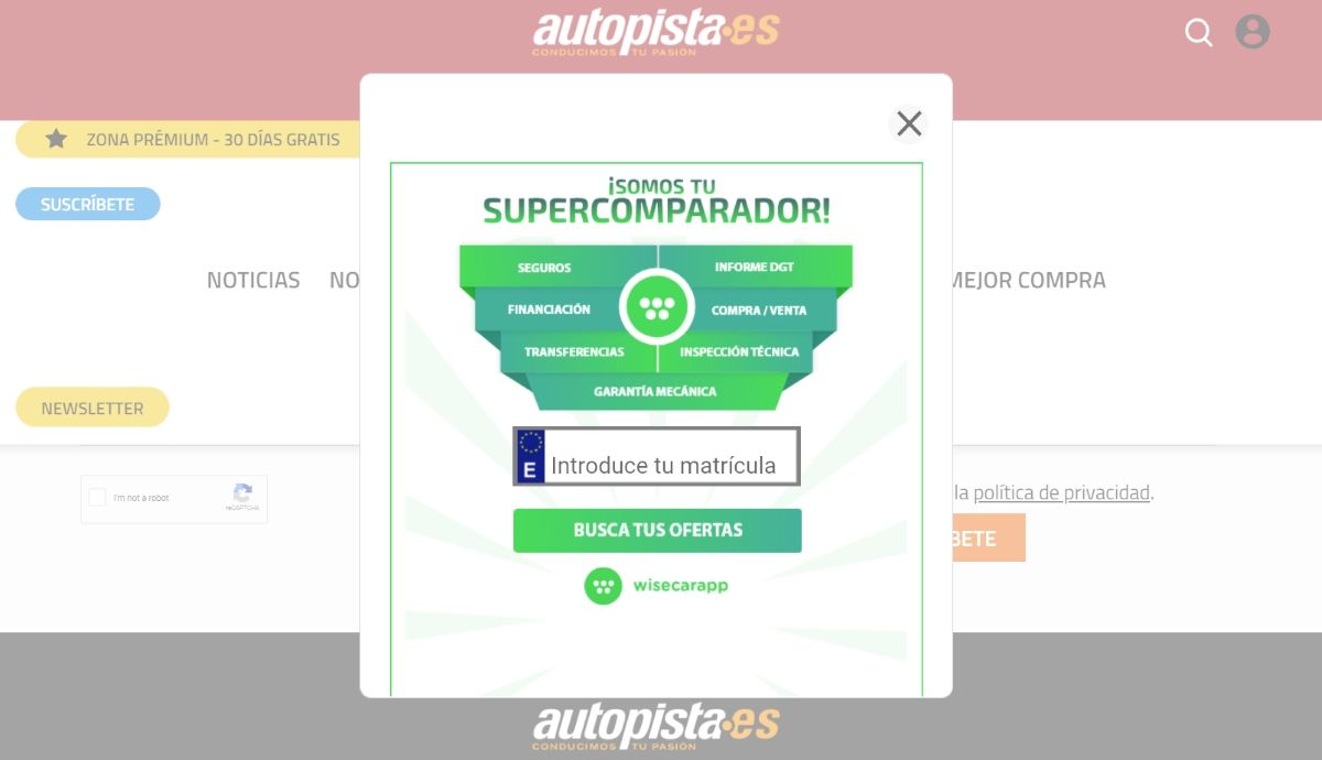 Descubre en Autopista.es el supercomparador de Wisecar.