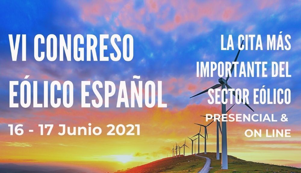 Cartel del VI Congreso Eólico Español.