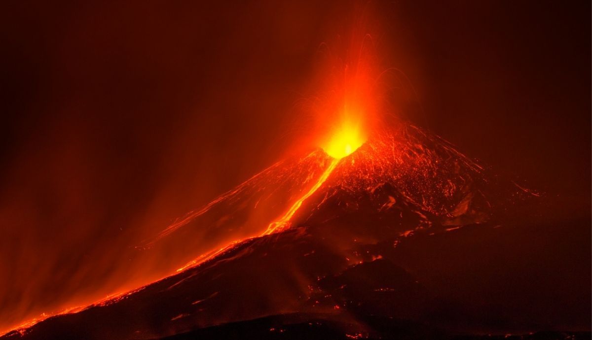 Una imagen del volcán Etna en erupción. Foto: IStock.