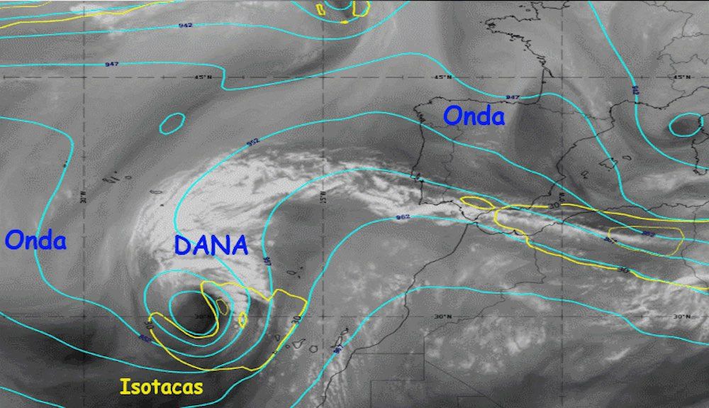 La dana que nos afecta y sus ondas.