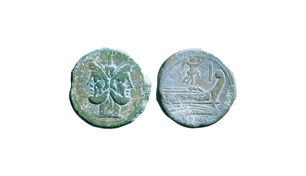 cara o cruz moneda romana
