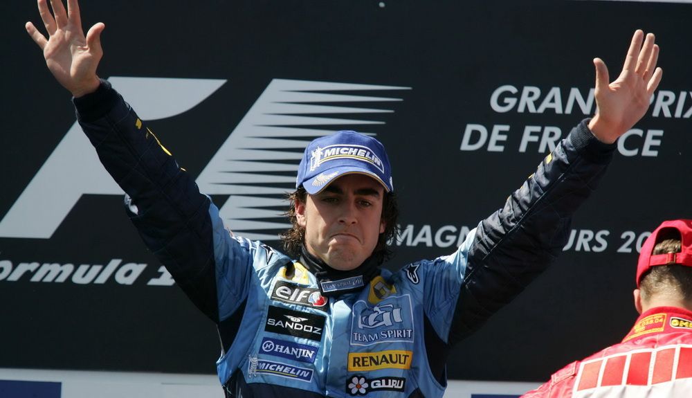 Fernando Alonso consiguió la victoria en el GP de Francia de 2005