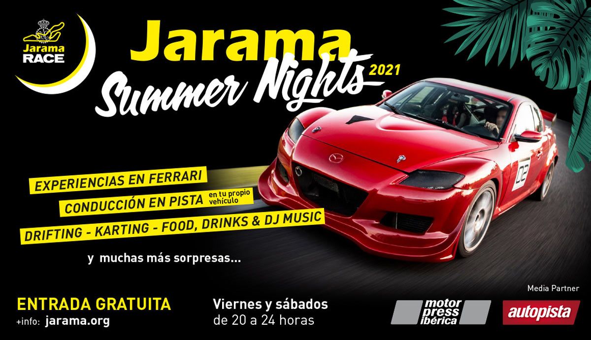 Cartel de las Jarama Summer Nights en el circuito madrileño.