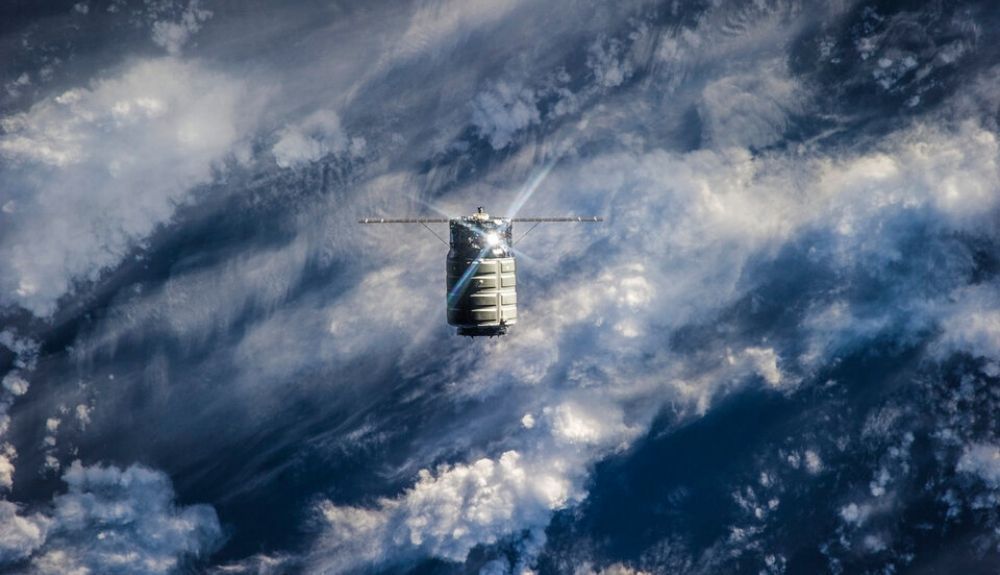 Nave espacial Cygnus, donde se realizaron diversos experimentos sobre incendios. Nave espacial Cygnus, donde se realizaron diversos experimentos sobre incendios.
