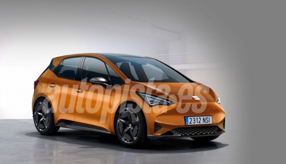 Ilustración del pequeño eléctrico de Seat. Ilustración del pequeño eléctrico de Seat.