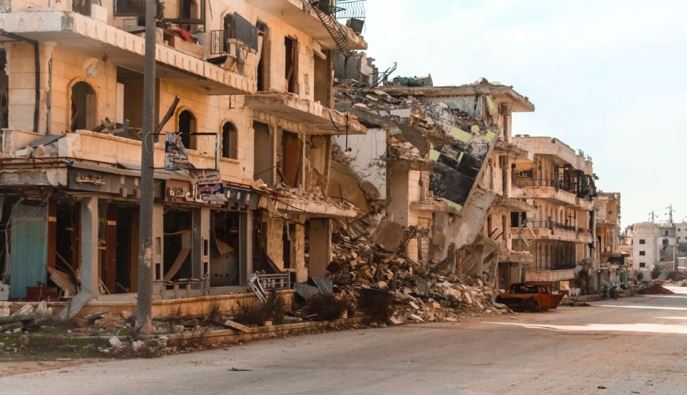 Imagen de la devastadora guerra siria. Imagen de la devastadora guerra siria.