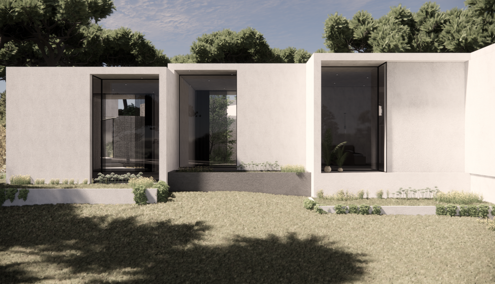 Fachada norte de la vivienda. Fachada norte de la vivienda.
