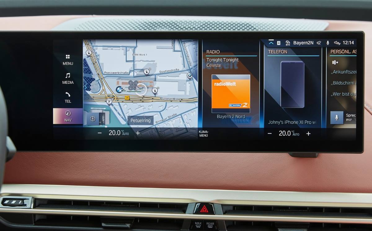 Pantalla del sistema multimedia del BMW iX que podría tener el nuevo Serie 5 2023