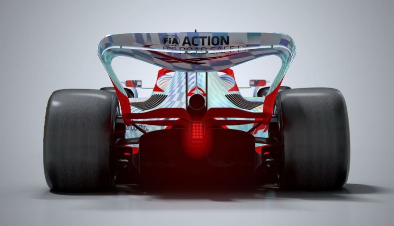Trasera del monoplaza de F1 de 2022 Trasera del monoplaza de F1 de 2022