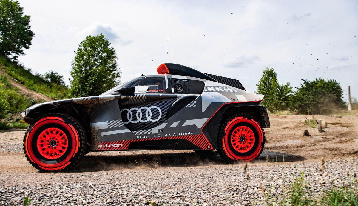 En Audi RS Q e-tron, en acción.