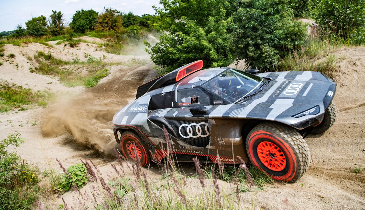 En Audi RS Q e-tron, en acción.