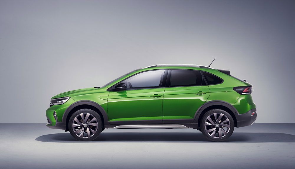 La caída coupé de la carrocería protagoniza la silueta del nuevo VW Taigo La caída coupé de la carrocería protagoniza la silueta del nuevo VW Taigo