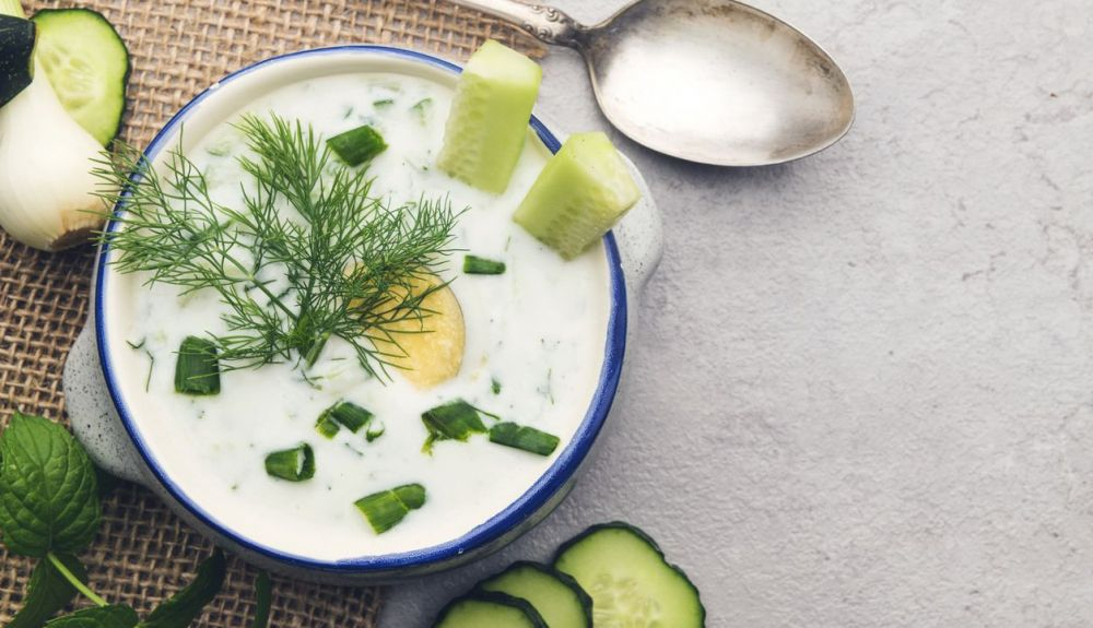 Sopa fría de pepino. El pepino ayuda a la hidratación. Sopa fría de pepino. El pepino ayuda a la hidratación.