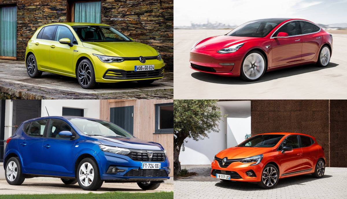 Golf, Model 3, Sandero y Clio los 4 modelos más vendidos en Europa en junio 2021