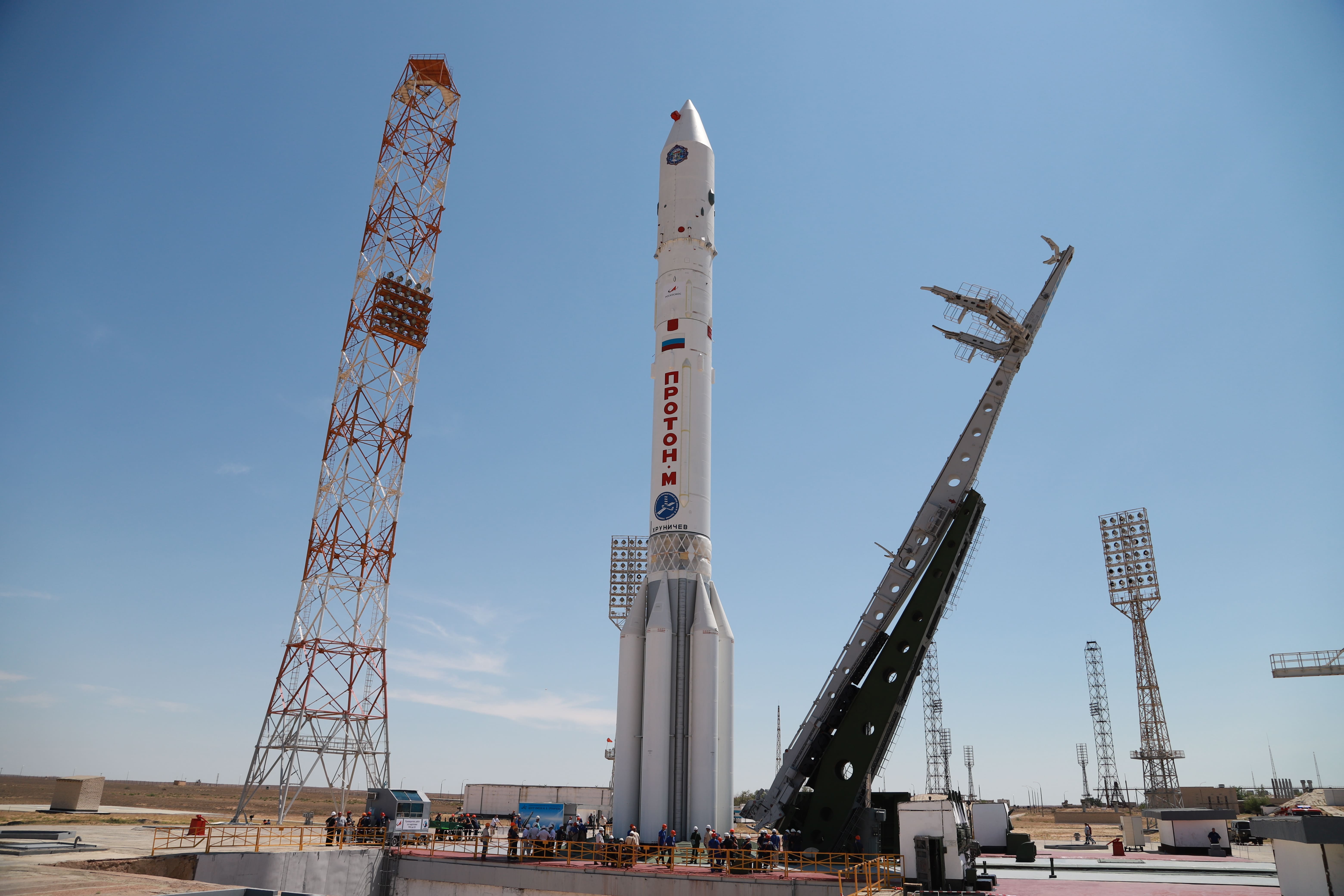 El módulo ruso en la plataforma de lanzamiento, Foto: ESA.