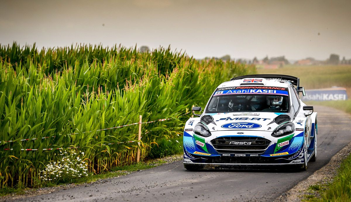 Los Ford Fiesta WRC de M-Sport, fuera del Top 10 en Bélgica.
