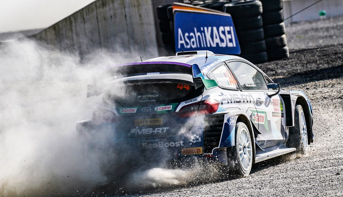 Los Ford Fiesta WRC de M-Sport, fuera del Top 10 en Bélgica.