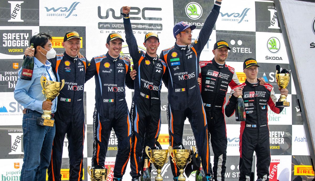 Podium del Ypres Rallye.