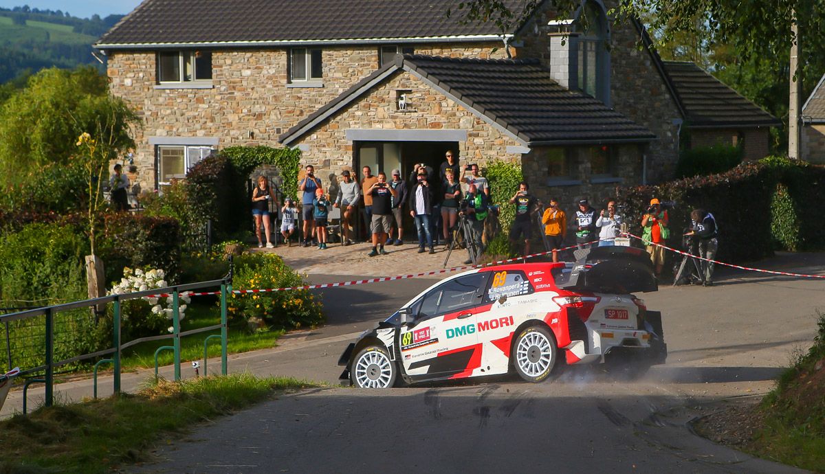 Tercera, cuarta y quinta posición para los Toyota WRC en Bélgica.