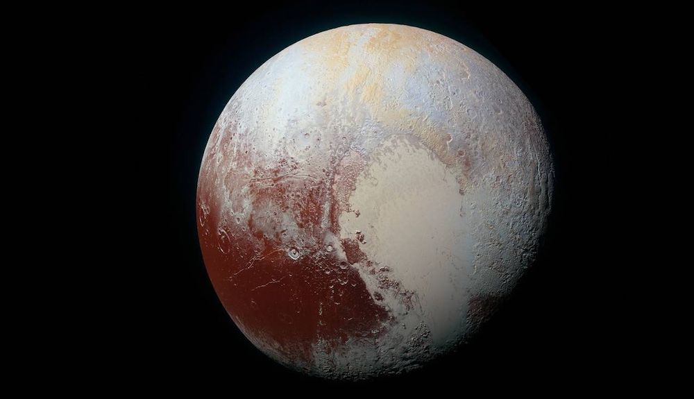 Imagen de Plutón captada por la nave New Horizons de la NASA cuando pasó cerca de este planeta enano en julio de 2015. / NASA/JHUAPL/SwRI