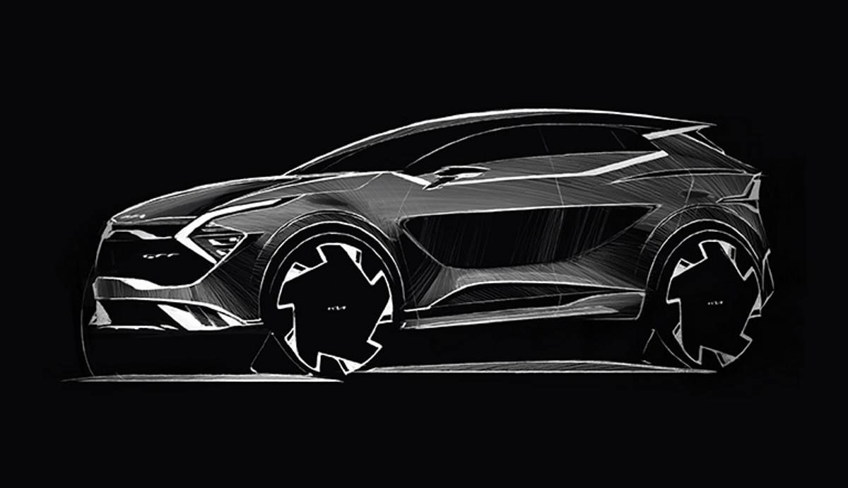 Kia Sportage 2022, primer boceto oficial de la versión europea