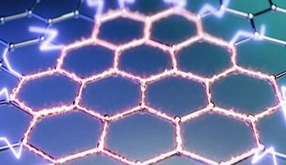 Representación artística de la propagación ultraeficiente del calor en el ‘régimen cuántico’ sobre el grafeno. / ICN2 / ICFO 