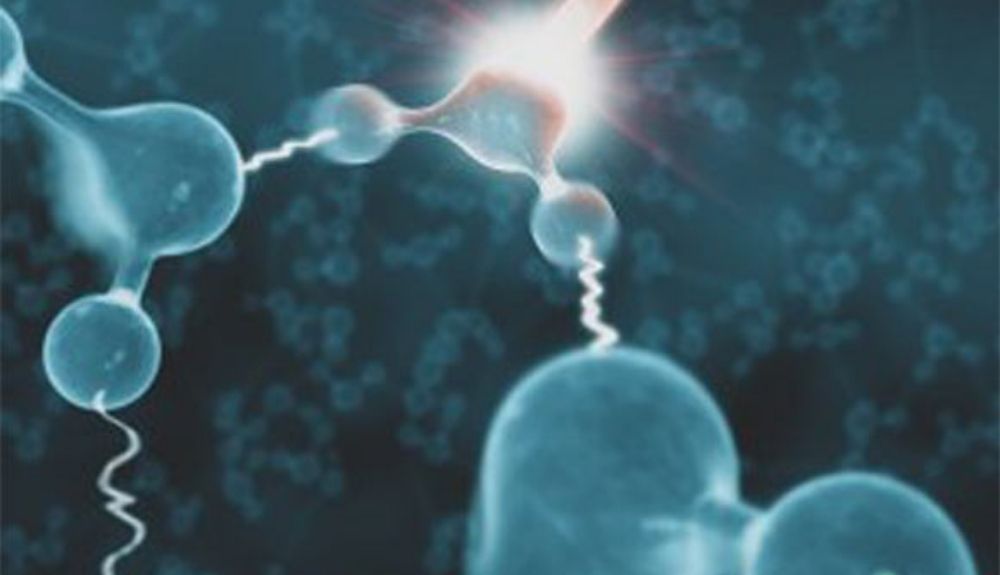 Las moléculas del agua se han excitado con luz láser. Foto: Nature.