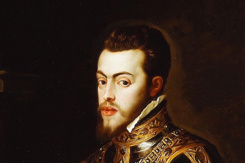 Feipe II. Uno de los reyes de España que protagonizó algunas curiosidades.
