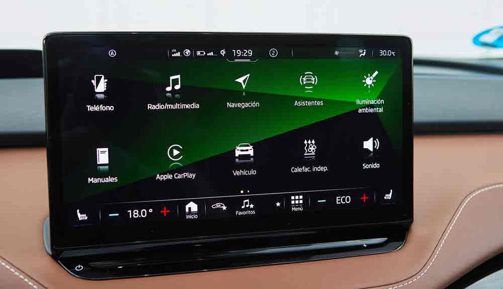 Interior del Skoda Enyaq iV.