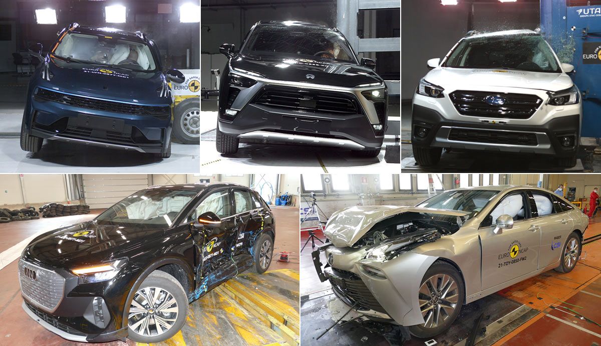 Los cinco protagonistas de las últimas pruebas Euro NCAP.