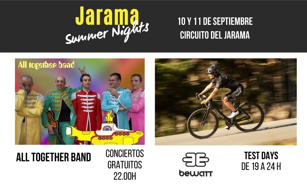 Prueba gratis la gama eléctrica de BEWATT en el Jarama y disfruta del tributo a The Beatles con la All Together Band
