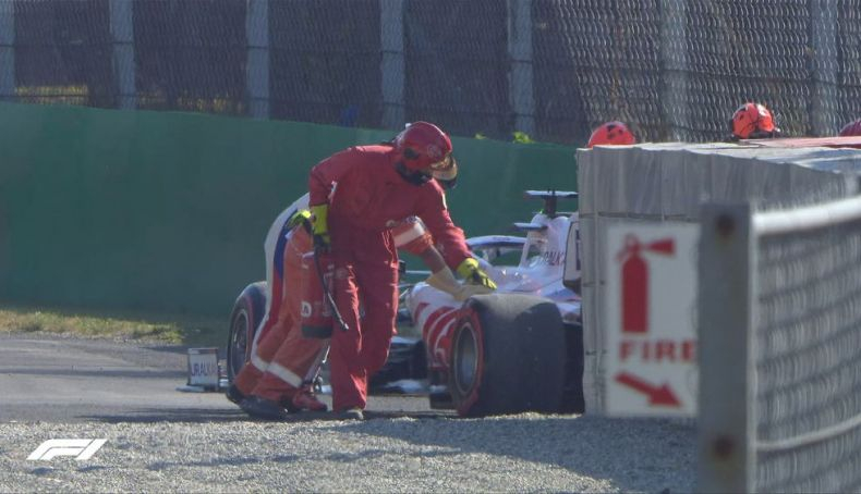 6 Mazepin con su salida de pista provocó el virtual safety car 6 Mazepin con su salida de pista provocó el virtual safety car