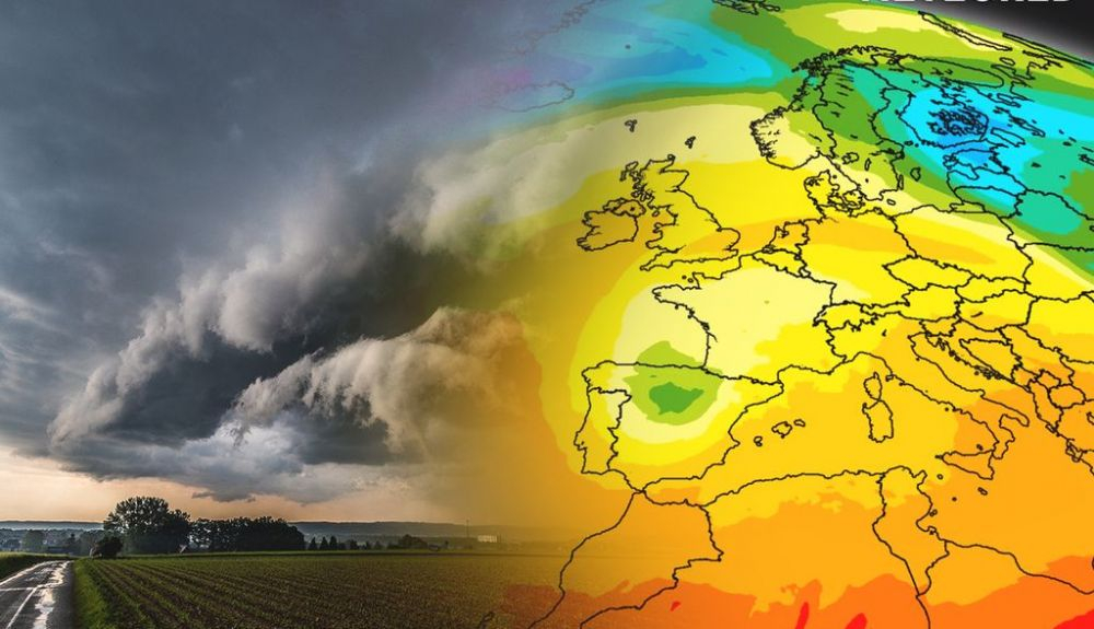 Imagen de la Dana de estos días en las previsiones de Meteored.