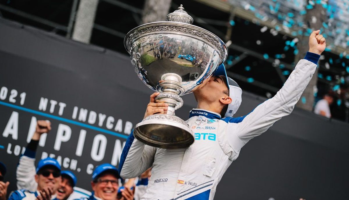 Álex Palou, campeón de la IndyCar 2021: primer español en lograrlo. Foto: IndyCar/Chip Ganassi.