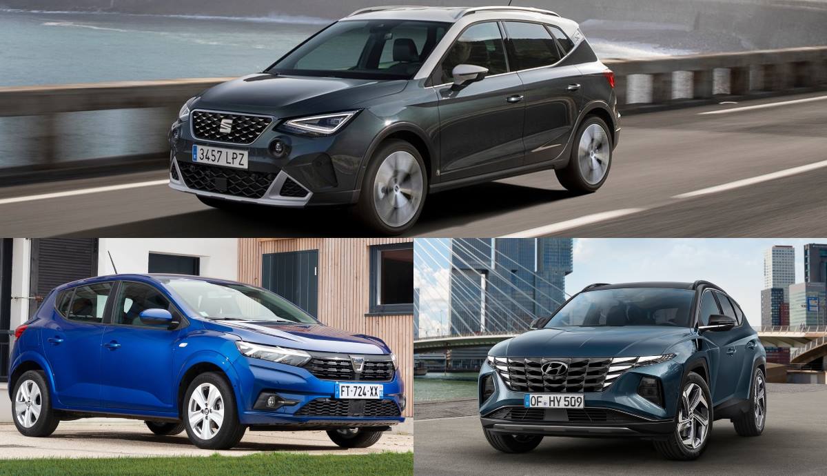 El Seat Arona, el Hyundai Tucson y el Dacia Sandero, los tres modelos más vendidos en España de enero a septiembre