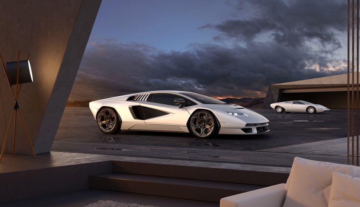Lamborghini Countach: pasado y presente, cara a cara.