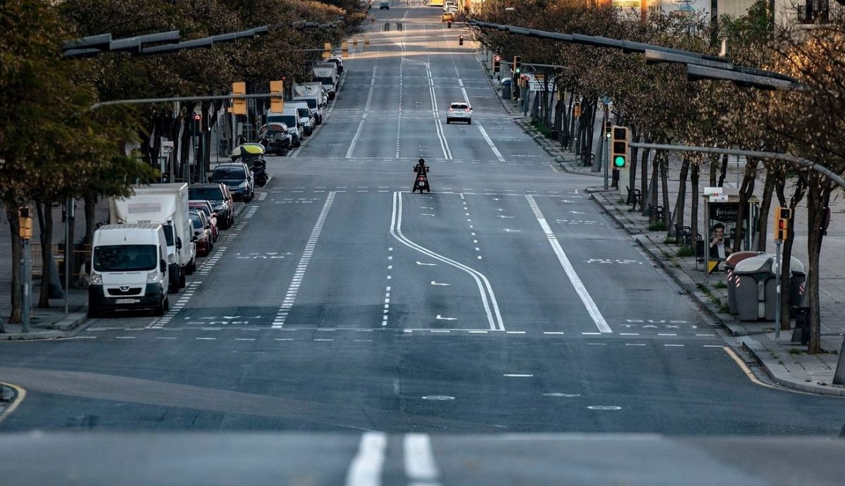 Una calle de Barcelona, ciudad donde se hizo el sobre el teletrabajo y la reducción de la contaminación. Foto: ICTA-UAB.
