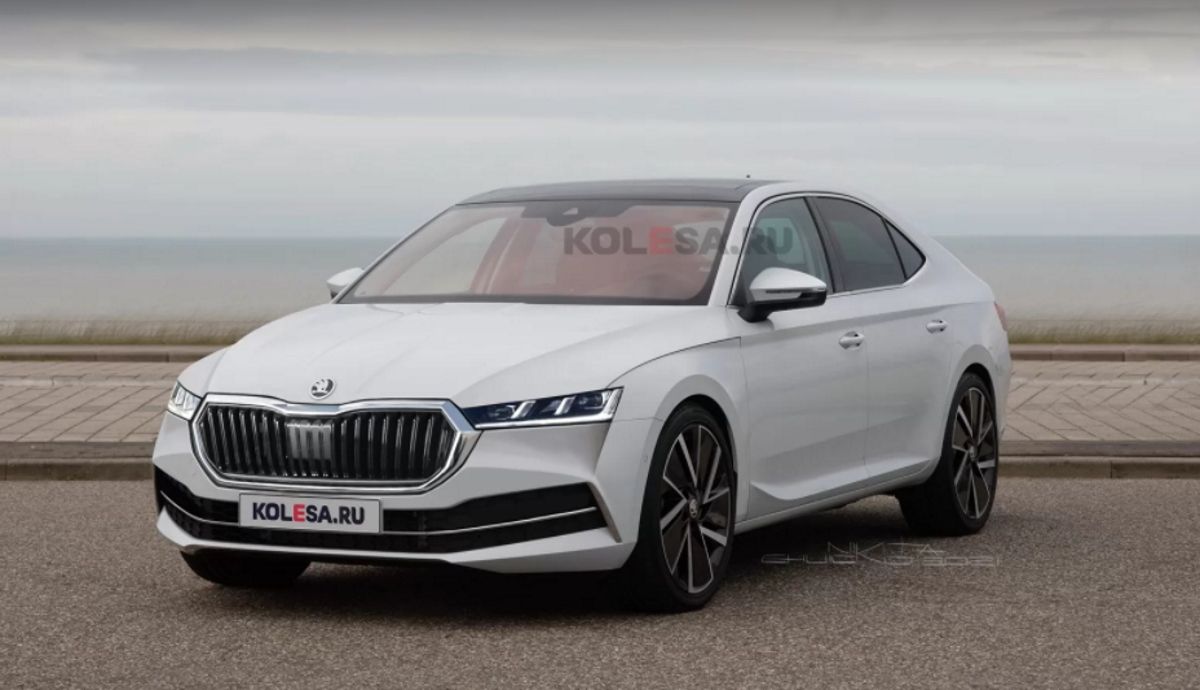 Skoda Superb 2022. Ilustración: Nikita Ghuicko y Kolesa.ru.