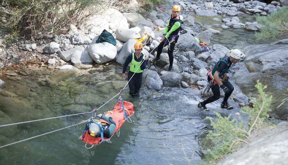 Las técnicas de tirolinas y contrapesos han protagonizado la jornada.