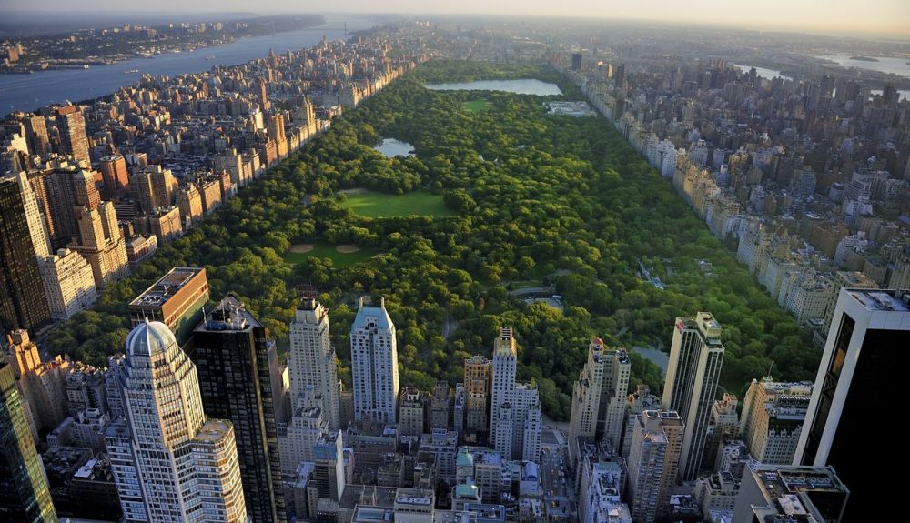 Vista aérea de Central Park. Vista aérea de Central Park.