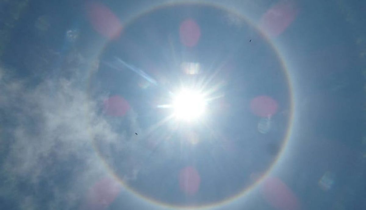 El fenómeno meteorológico del halo solar.