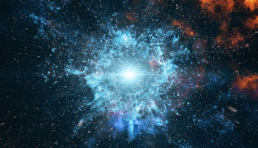 Ilustración realizada sobrre el momento del Big Bang. Ilustración realizada sobrre el momento del Big Bang.