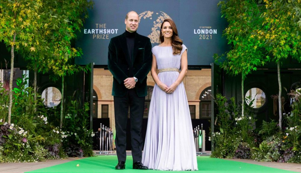 Los duques de Cambridge en el inicio de la entrega de premios.