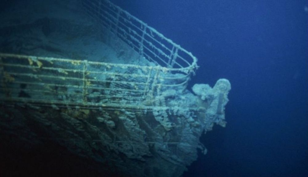 El efecto del deterioro es particularmente sorprendente en la cubierta de paseo del Titanic El efecto del deterioro es particularmente sorprendente en la cubierta de paseo del Titanic